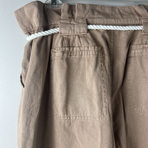 NWT BLANKNYC Womens Straight Leg Paperbag Pants with Rope Belt Size XL - Picture 8 of 10
